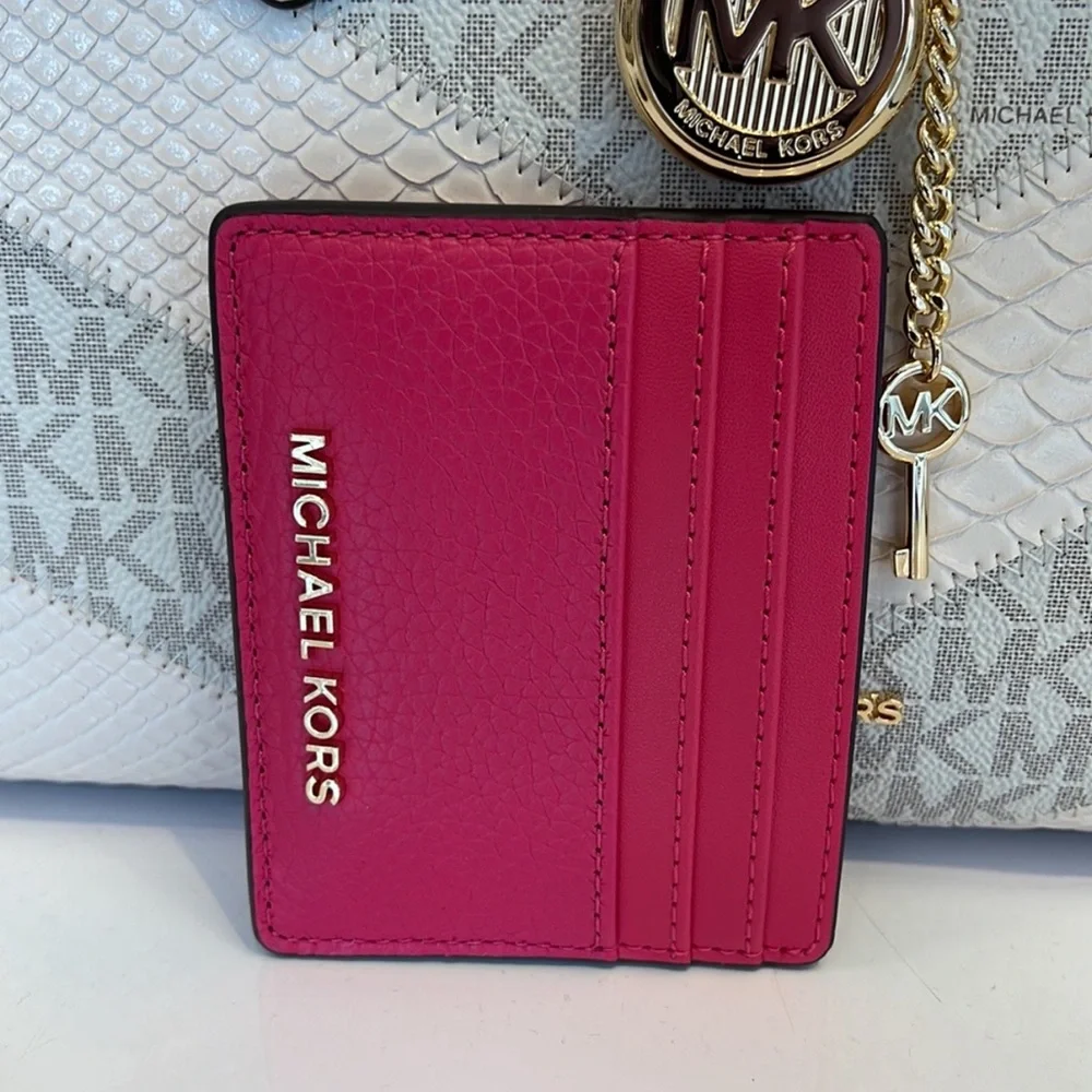 MICHAEL KORS
Large Pebbled Leather Card Holder Case
Electric Pink 
NWT - Picture 10 of 16
